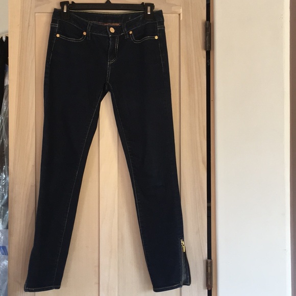 🥳HP💫Tory Burch Zip Ankle Cropped Slim Jeans 26🌻 - Picture 7 of 8